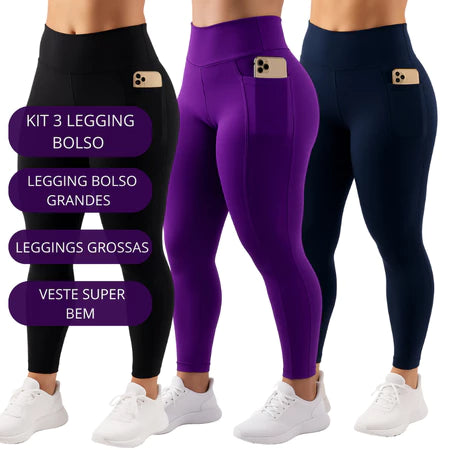 Kit Legging PRO Com Bolso