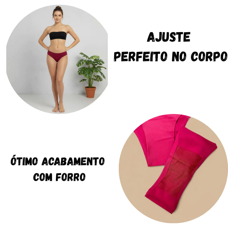 Kit com 10 Calcinhas Lisas Fio Não Marcar Na Academia