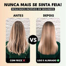 A melhor escova alisadora que faz o mesmo efeito de progressiva em segundos sem perder tempo e dinheiro com horas no salão de beleza. São 5 funções em uma: Alisa, sela, modela, alinha e anti frizz.