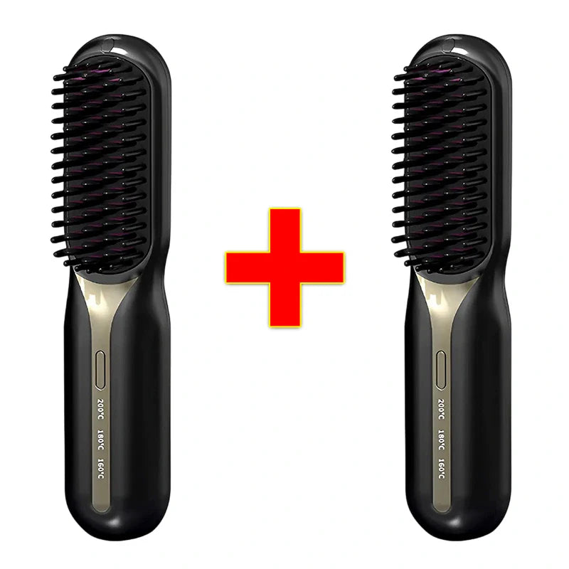 A melhor escova alisadora que faz o mesmo efeito de progressiva em segundos sem perder tempo e dinheiro com horas no salão de beleza. São 5 funções em uma: Alisa, sela, modela, alinha e anti frizz.