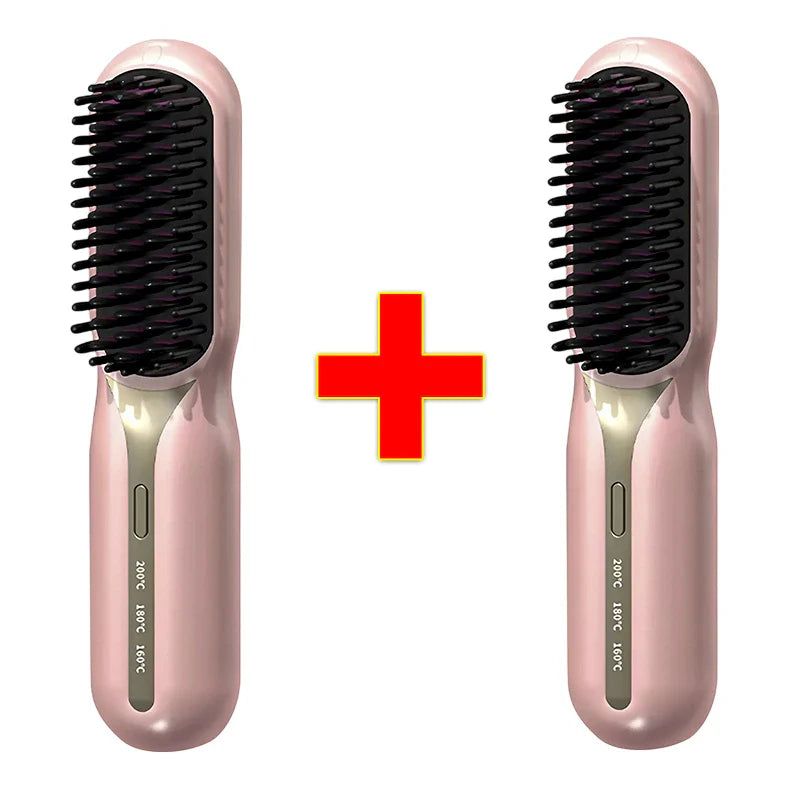 A melhor escova alisadora que faz o mesmo efeito de progressiva em segundos sem perder tempo e dinheiro com horas no salão de beleza. São 5 funções em uma: Alisa, sela, modela, alinha e anti frizz.