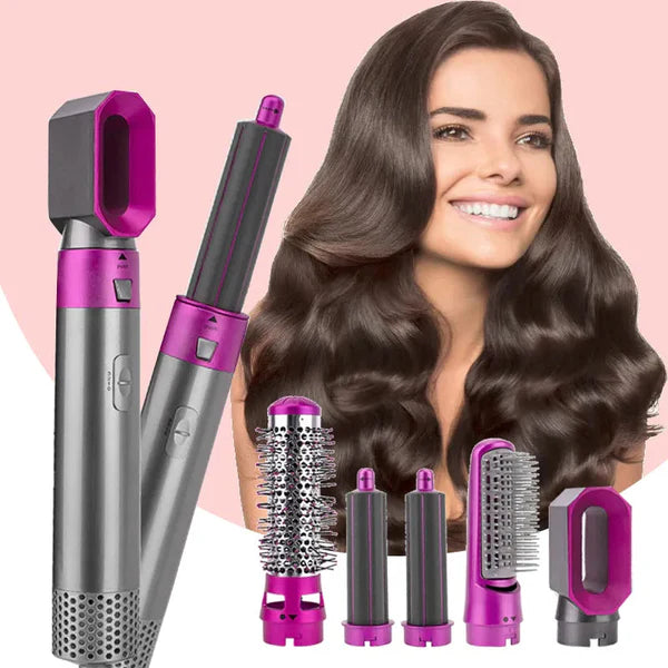 Escova de Cabelo Profissional 5 em 1- Para Todos os Tipos de Cabelo